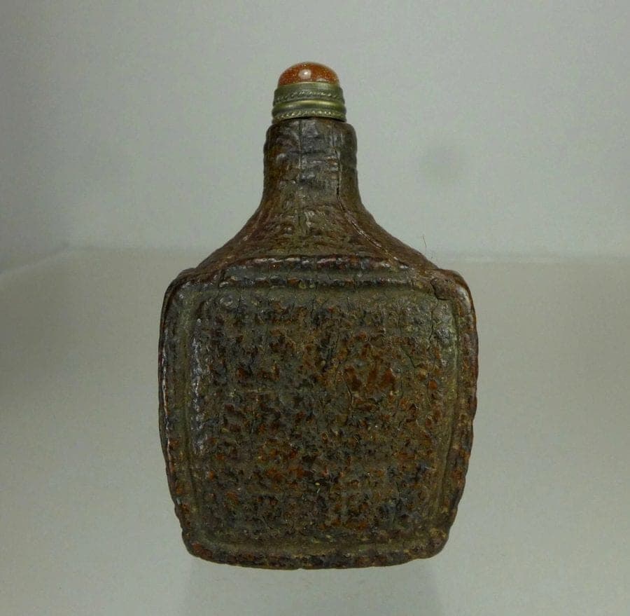 Antique Chinese Molded Gourd Snuff Bottle - Rare, One-of-a-Kind