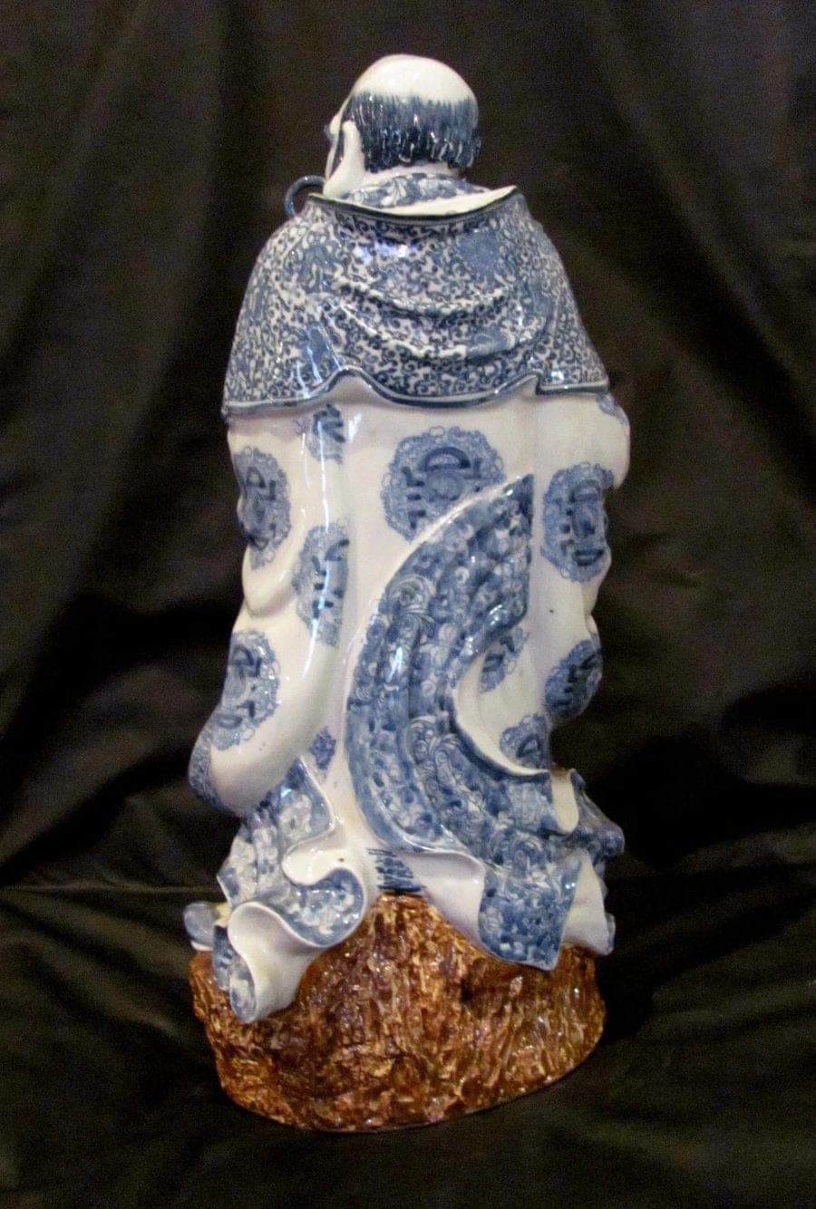 Chinese Blue and White Porcelain Figurine of a Louhan II- Large (19") photo 7