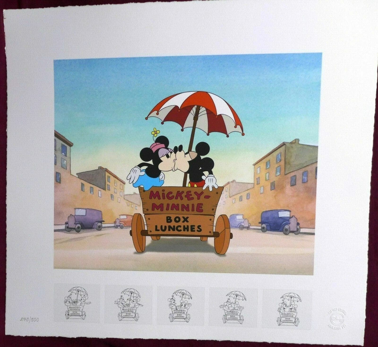 DISNEY STUDIOS Limited Edition Animation Art Giclee - Mickey and Minnie