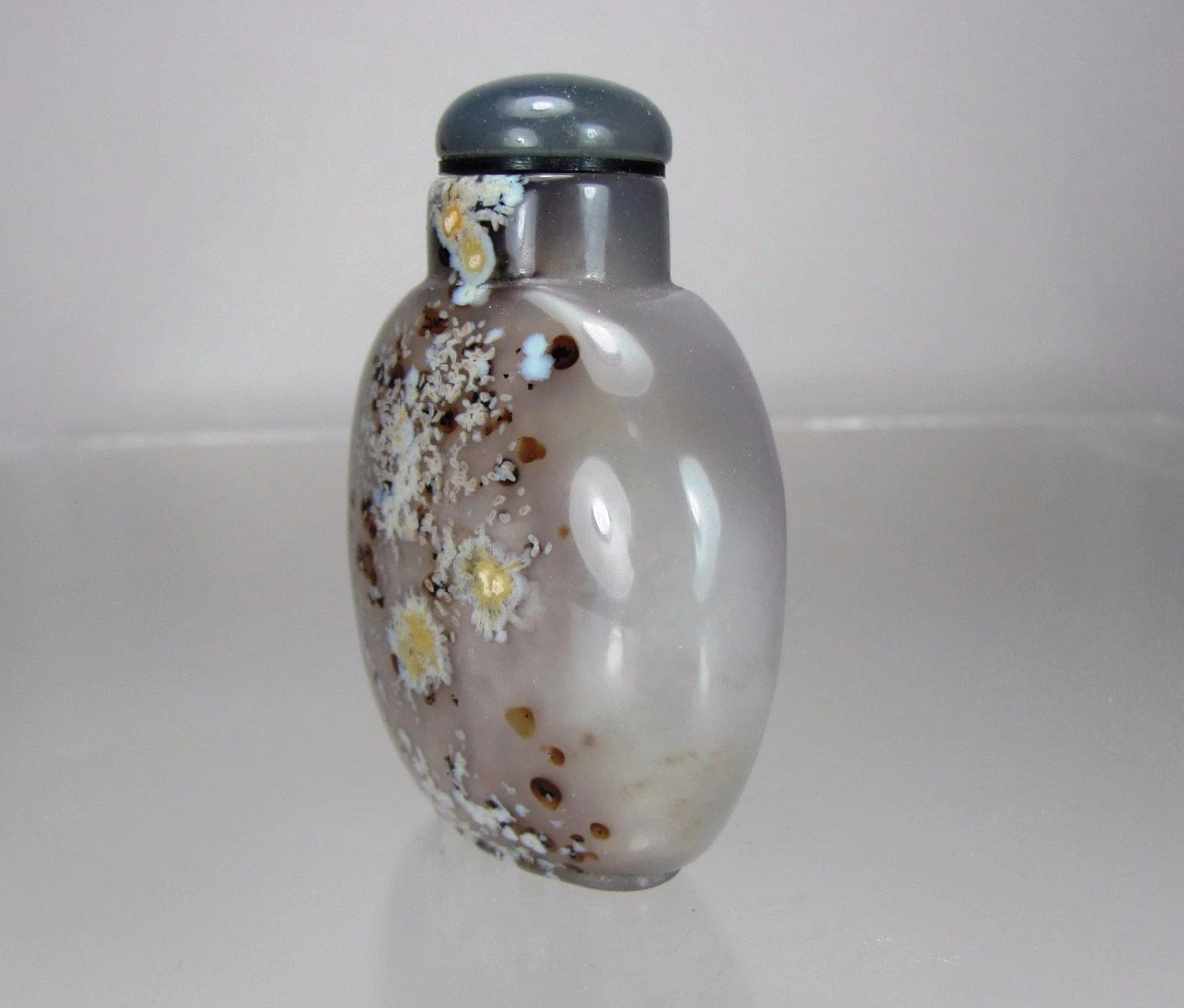 DENDRITIC CHALCEDONY Snuff Bottle, Qing Dynasty, 18th/19th Century photo 3