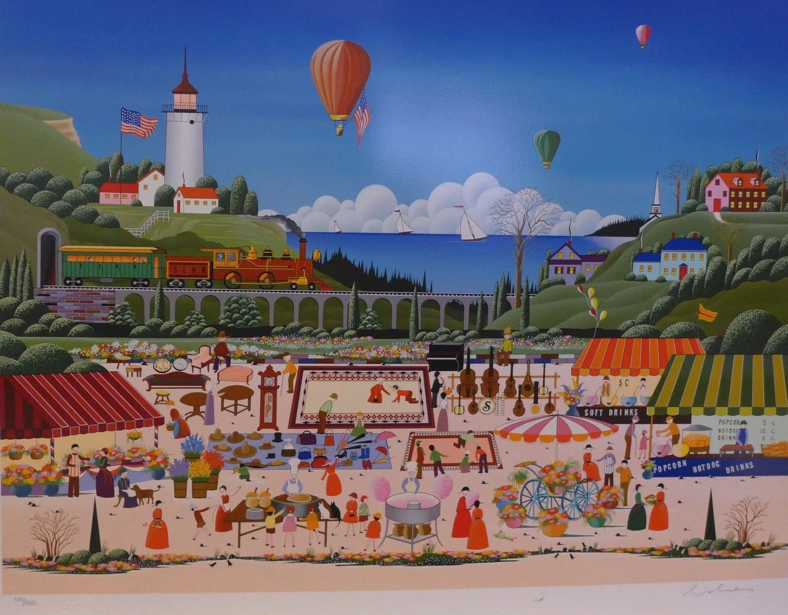 Nicky Watanabe, "Flea Market", Hand-signed & Numbered Color Serigraph