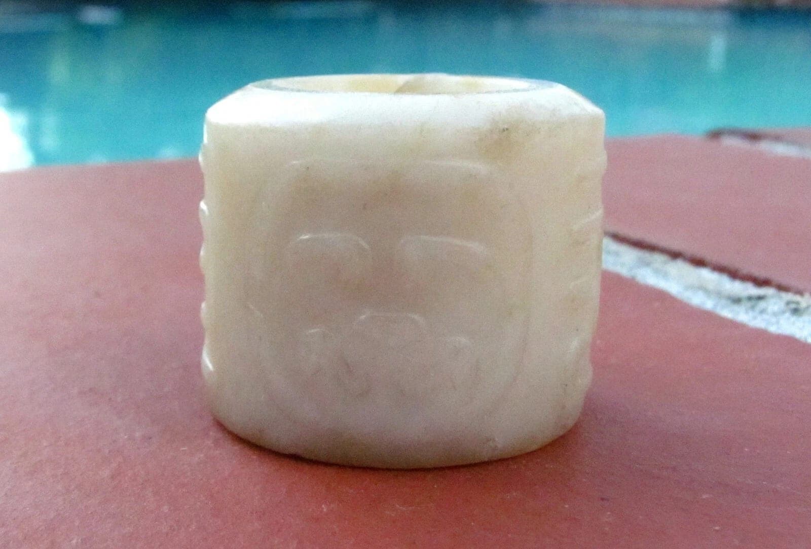 Antique Chinese Nephrite Jade Carved Archer's Ring