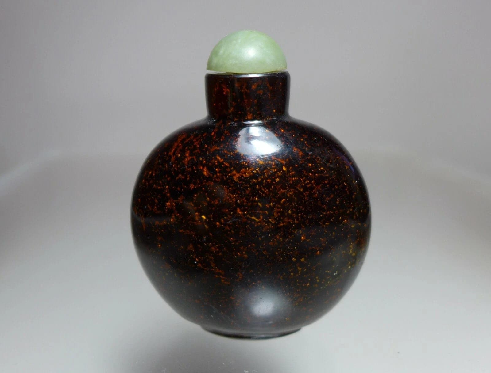Chinese Aventurine Glass Snuff Bottle