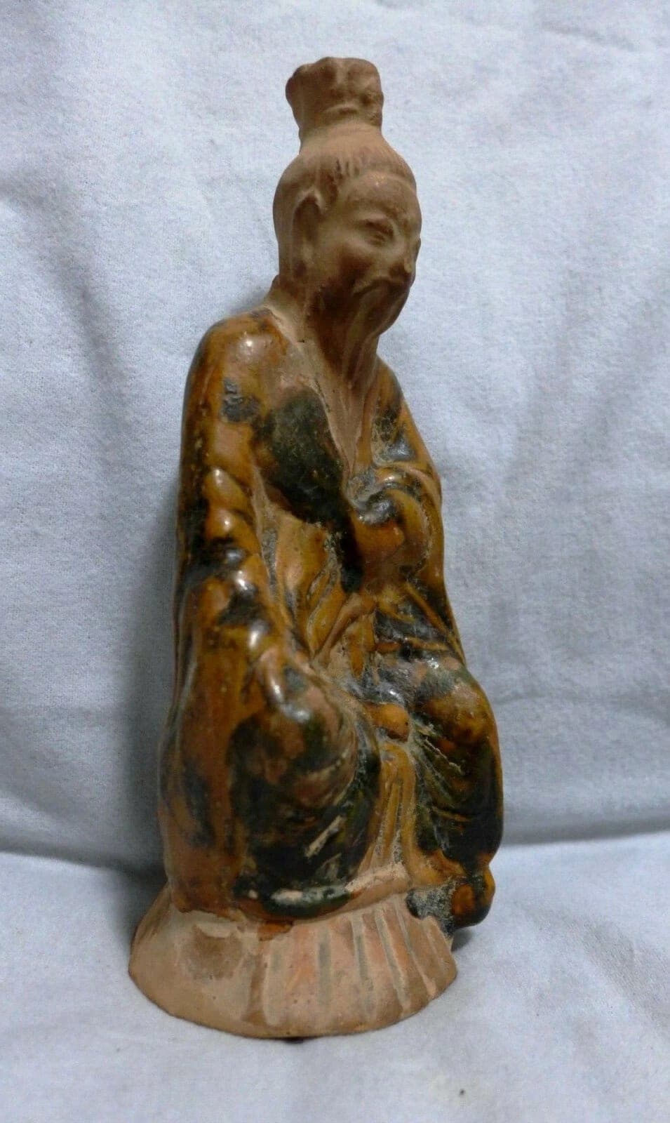 Chinese Tang Dynasty Sancai glazed figure of Lu Dongbin photo 3