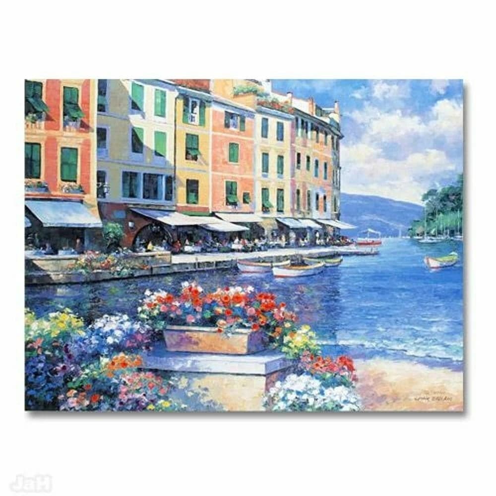 John Zaccheo, 'Reflections of PortoFino', Embellished Canvas Giclee COA 40"x30" photo 2