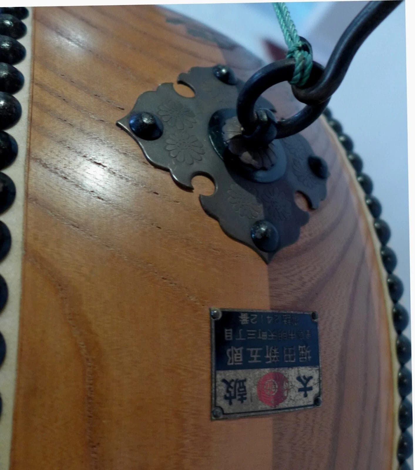 Authentic Japanese Buddhist Temple CEREMONIAL TAIKO DRUM with Stand photo 7
