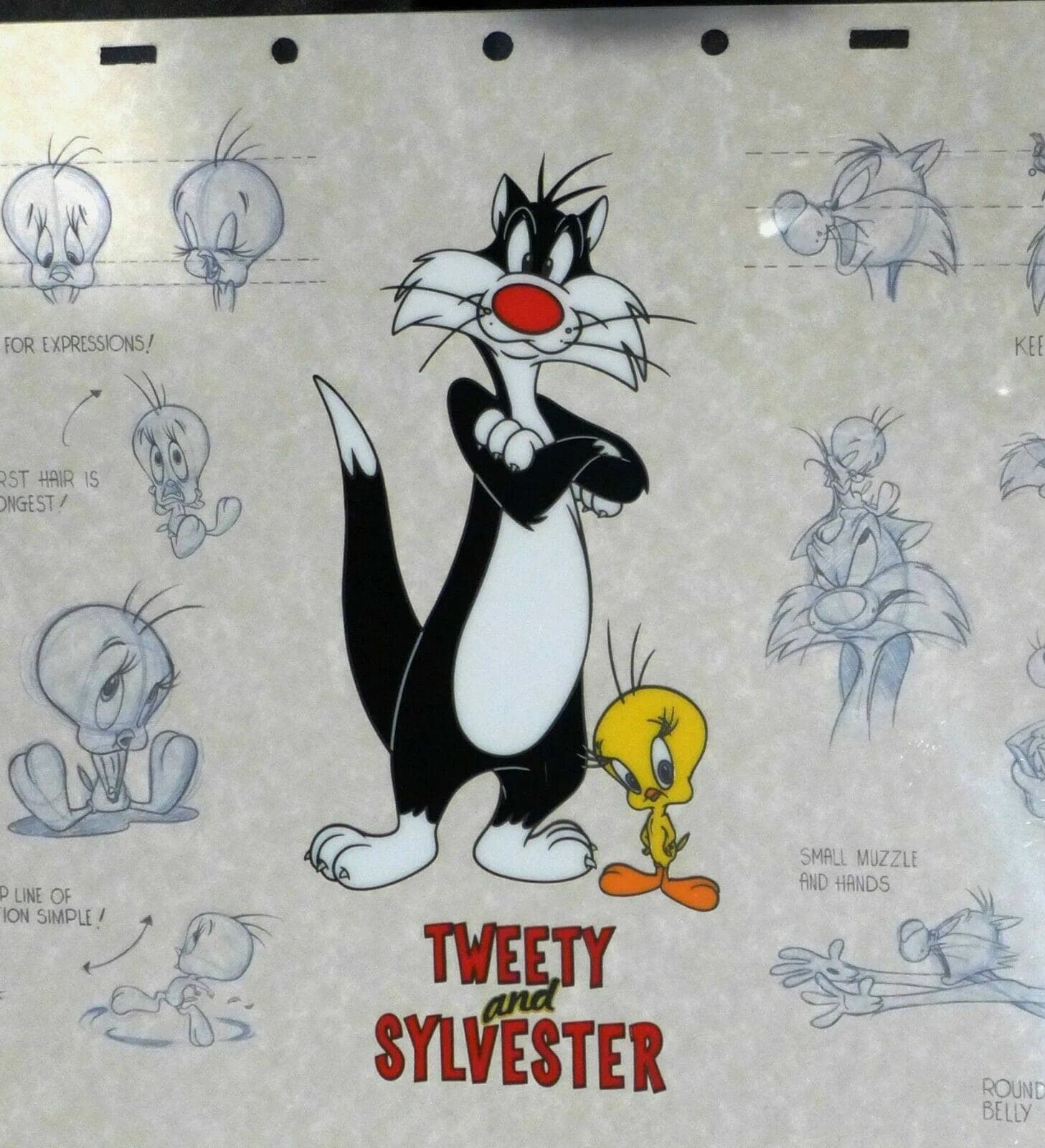 Looney Tunes Tweety & Silvester Animation Cericel w/ Characters Lumicel Backgrnd photo 2