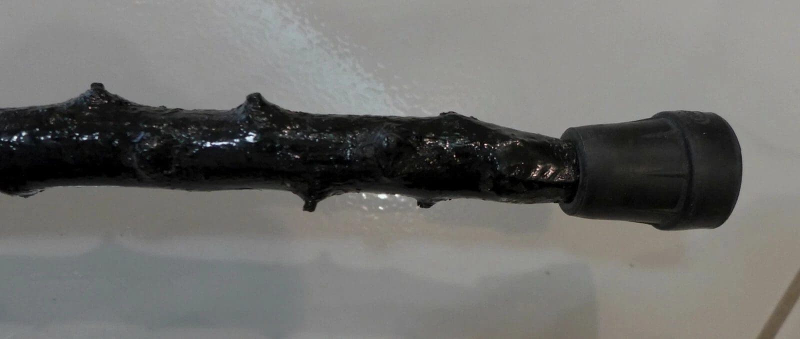 Black Skull Acrylic Resin Cast Handle Cane w/ Irish Blackthorn Shaft, 37 inches photo 9