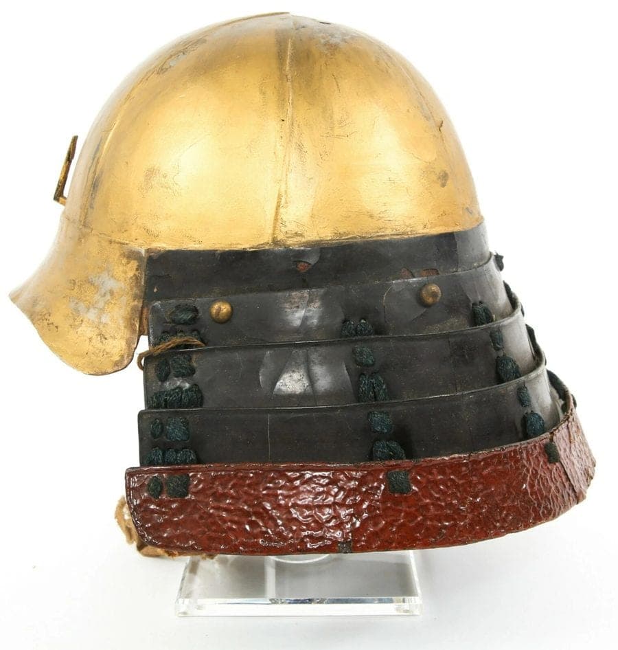 EDO PERIOD JAPANESE SAMURAI YOROI KABUTO ZUNARI HELMET WITH SHIKORO photo 3