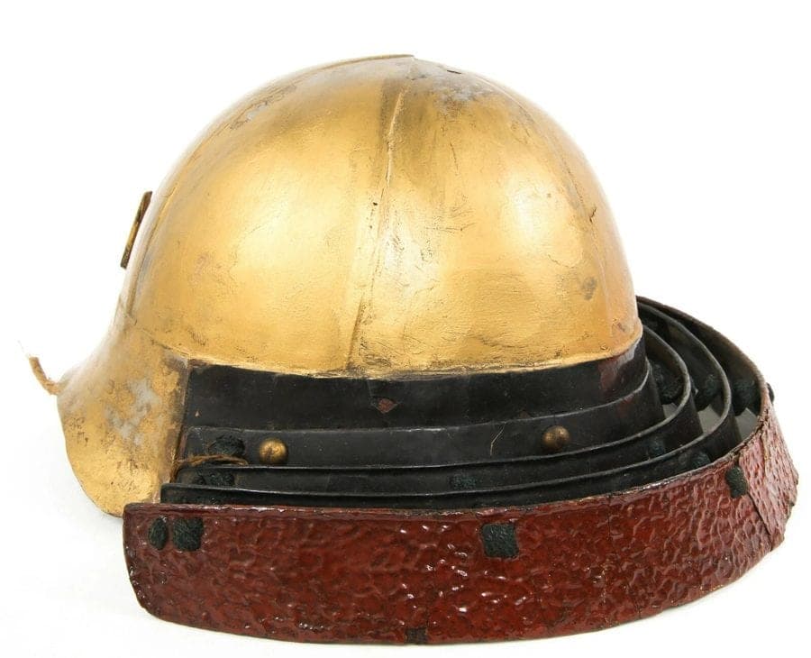 EDO PERIOD JAPANESE SAMURAI YOROI KABUTO ZUNARI HELMET WITH SHIKORO photo 8