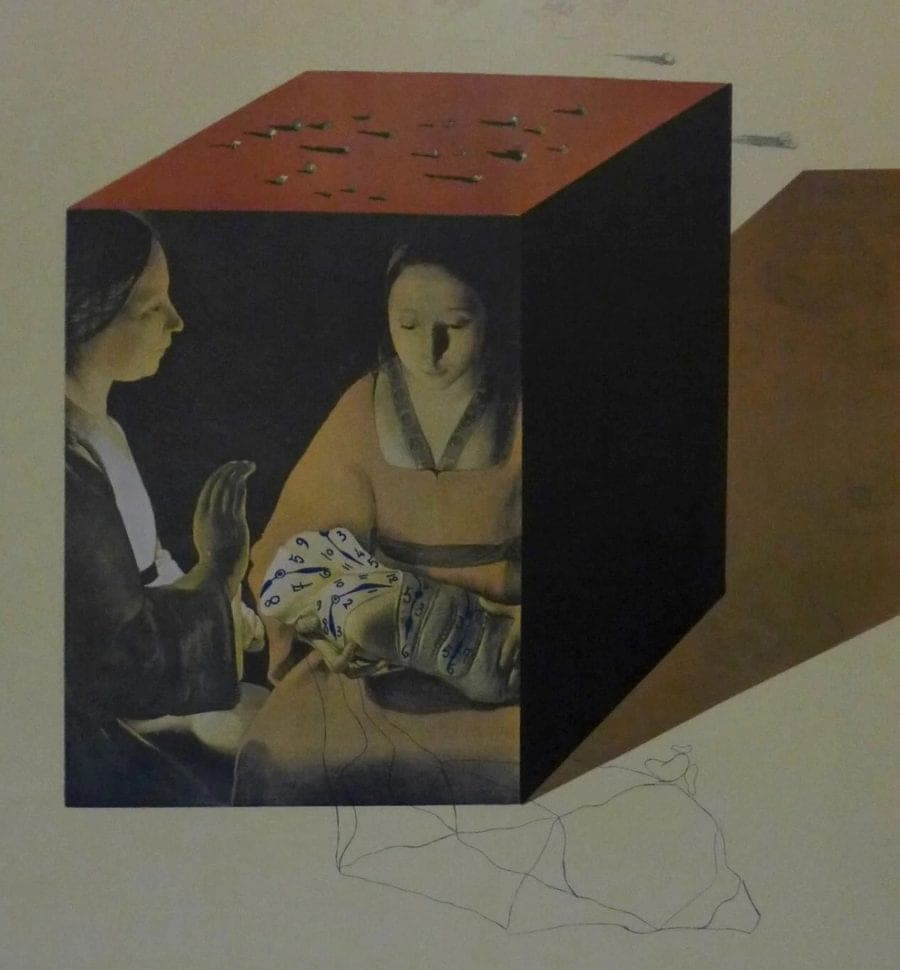 SALVADOR DALI "Caring for a Surrealist Watch", Original Hand-Signed Intaglio photo 3