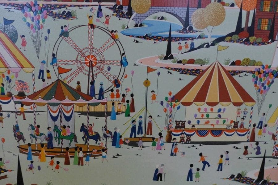 Nicky Watanabe, "Country Fair",  Limited Author Sign/Number Serigraph photo 2