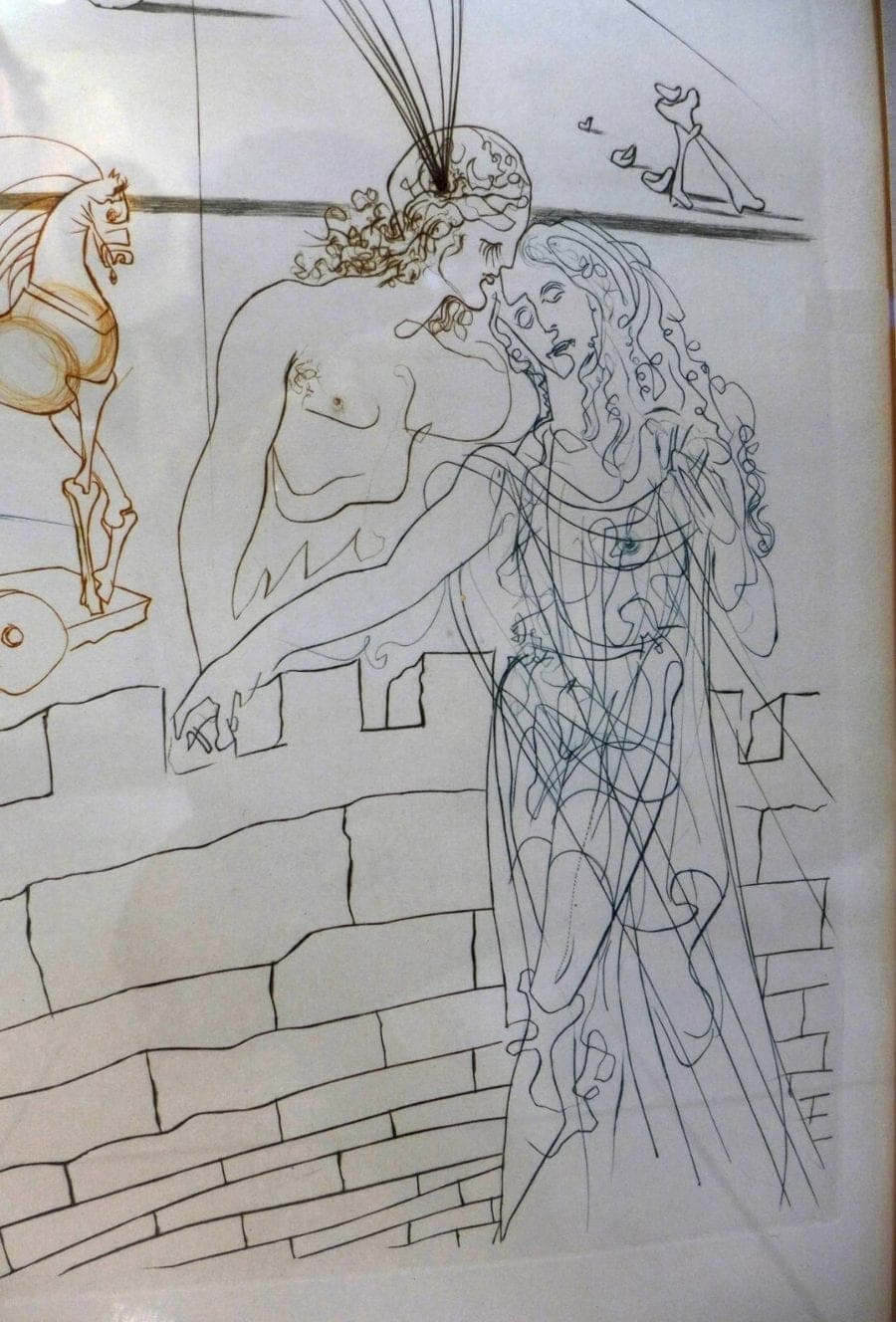 SALVADOR DALI "Paris and Helen of Troy", Original Hand-Signed Intaglio photo 2