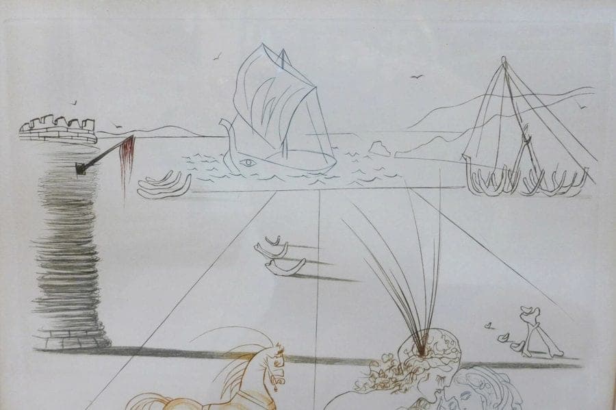 SALVADOR DALI "Paris and Helen of Troy", Original Hand-Signed Intaglio photo 4
