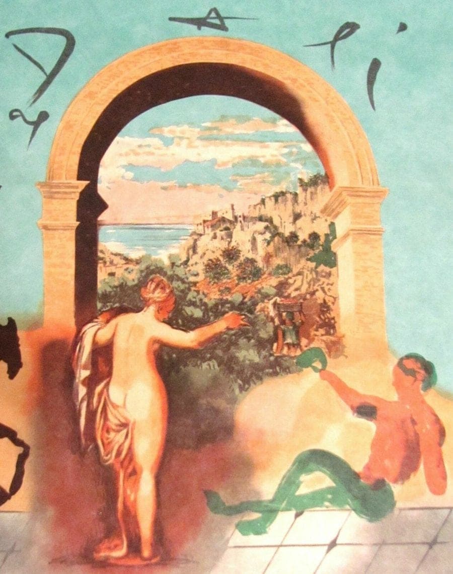 SALVADOR DALI "Gateway to the New World, Original Hand-Signed Lithograph, 1980 photo 2