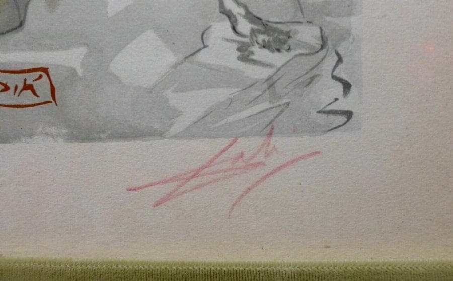 ORIGINAL SALVADOR DALI "Inferno 24" from the Divine Comedy-1960-64, Hand-signed photo 5