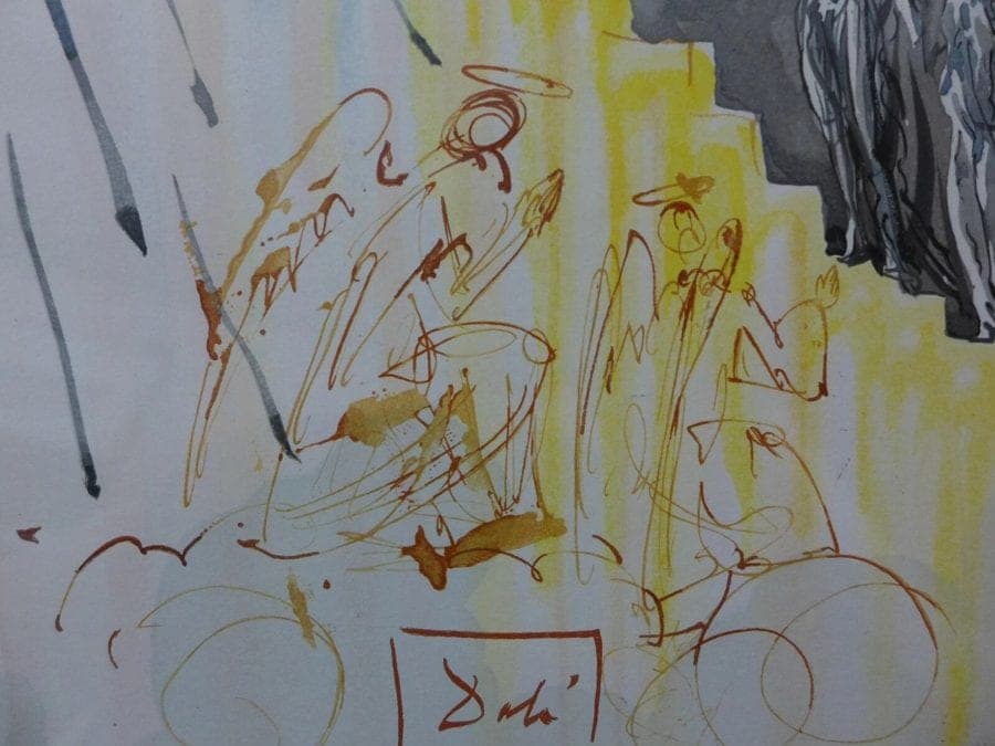 SALVADOR DALI "Paradise 21" from the Divine Comedy1960-64, Original Hand-signed photo 3