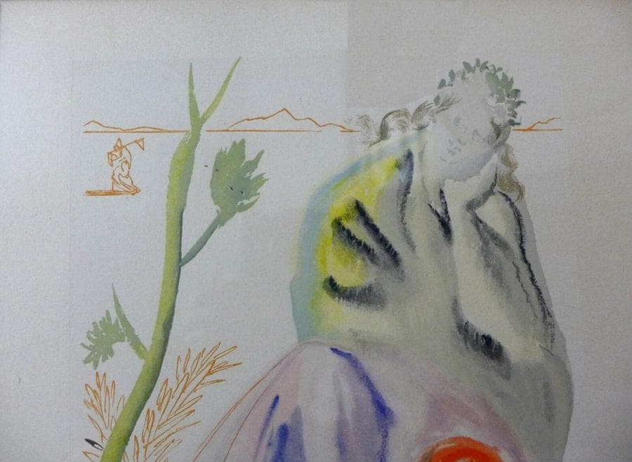 SALVADOR DALI "Purgatory 22" from the Divine Comedy1960-64, Original Hand-signed photo 3