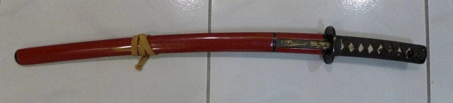 Shinto Japanese Samurai Sword (Wakizashi) ) Attributed to Kuni-Shige (備中国水田住国重)