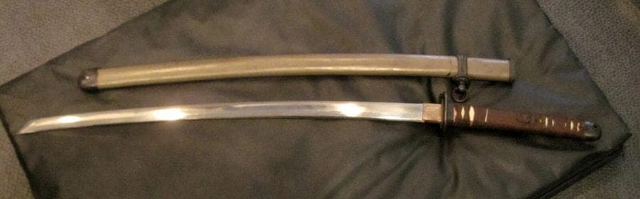 WWII, Imperial Japan Army Officers Wartime GUNTO Sword, Type 3, Signed photo 2