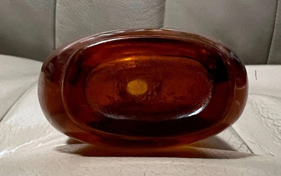 18th Century Amber Glass Snuff Bottle - B17 photo 7