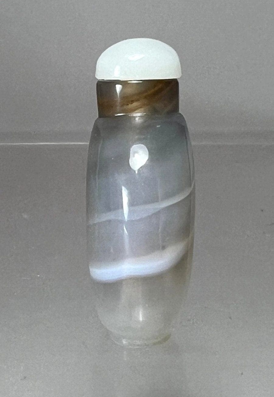 18th/19th C.  Miniature Banded Agate Snuff Bottle, Qing Dynasty photo 5