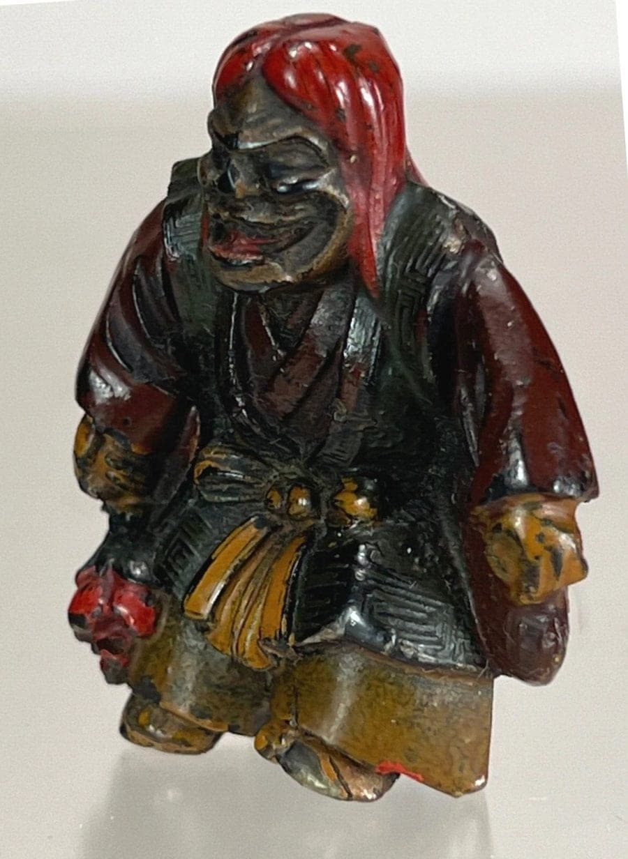 19th Century Japanese Celluloid Netsuke: Noh Dancer photo 2