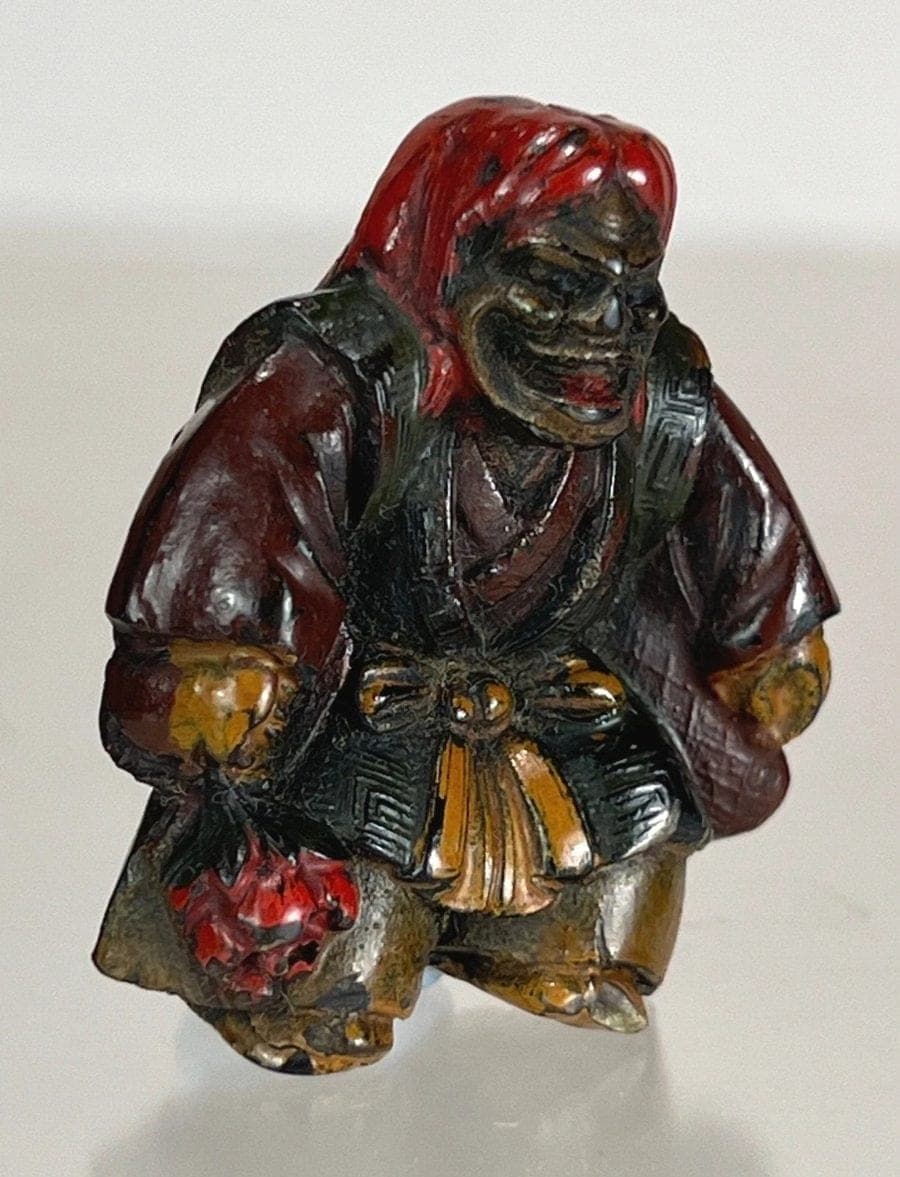 19th Century Japanese Celluloid Netsuke: Noh Dancer photo 3