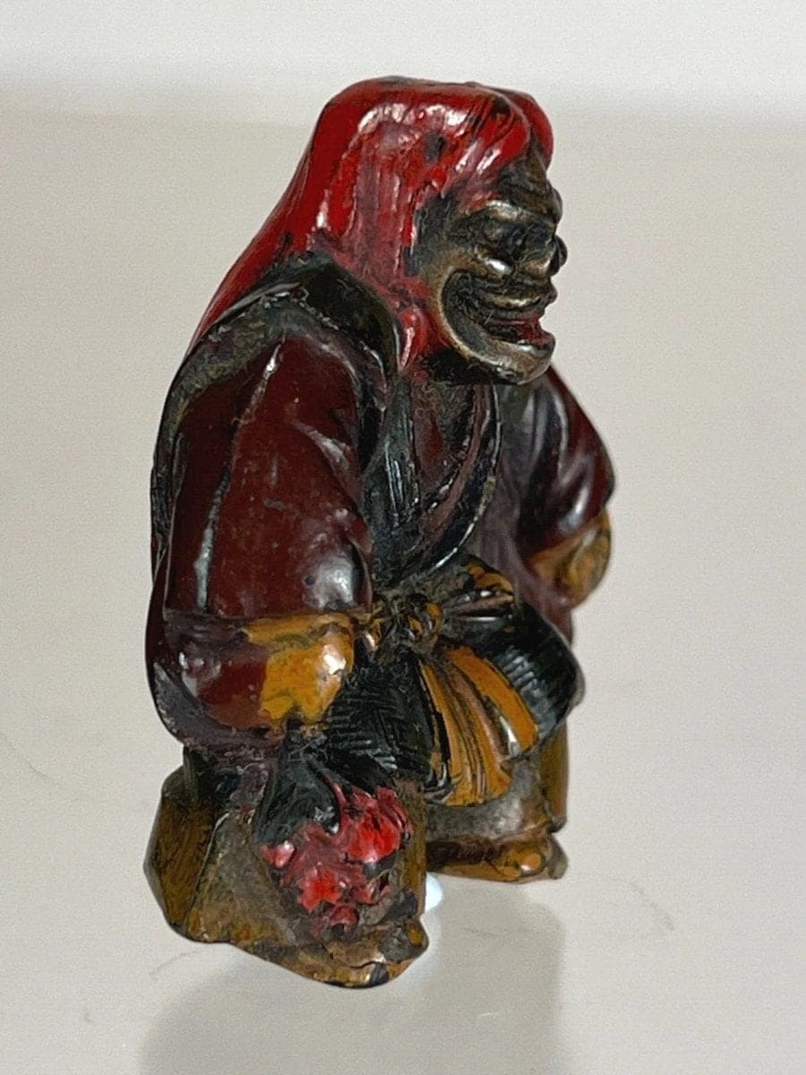 19th Century Japanese Celluloid Netsuke: Noh Dancer photo 4