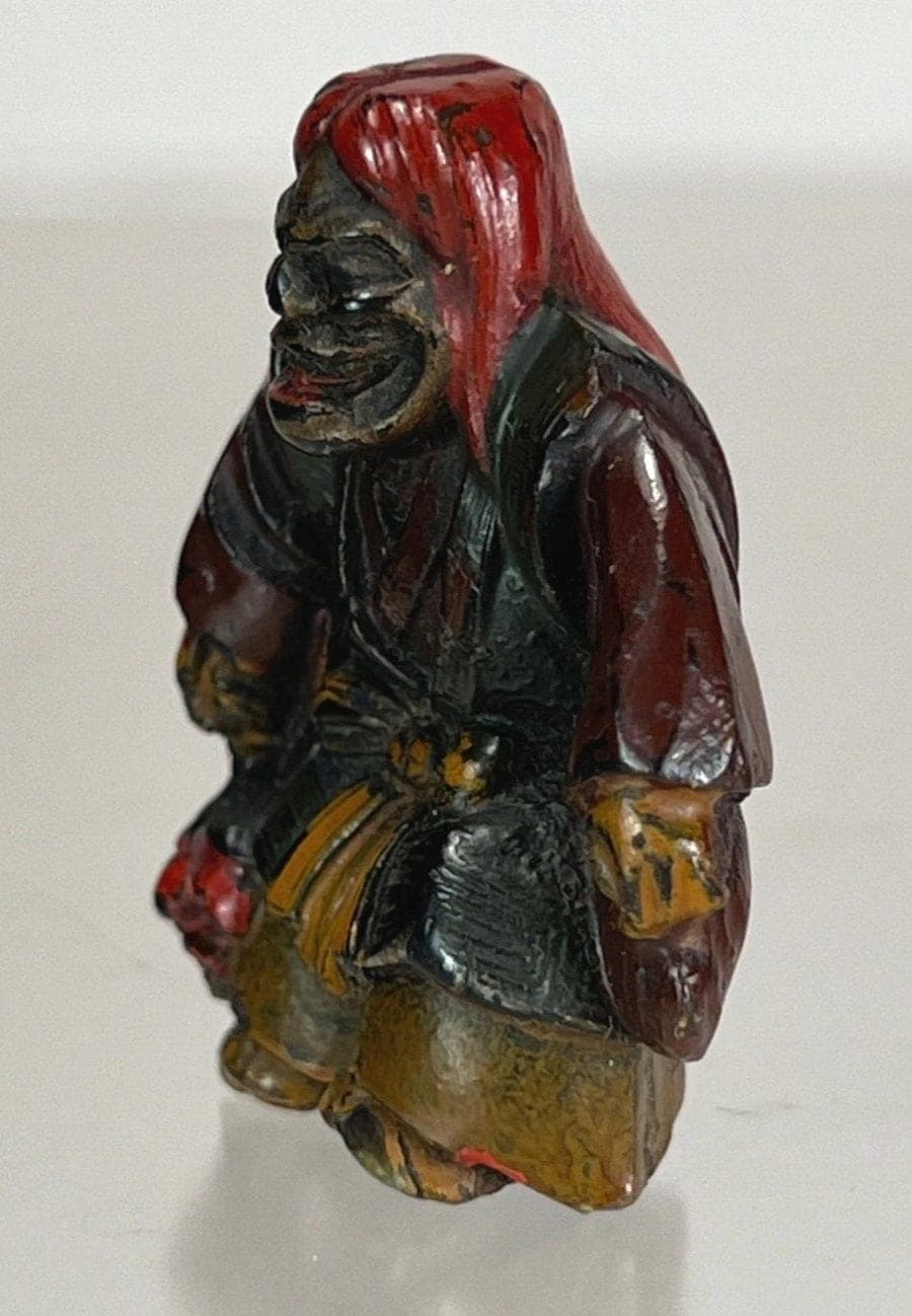 19th Century Japanese Celluloid Netsuke: Noh Dancer photo 5