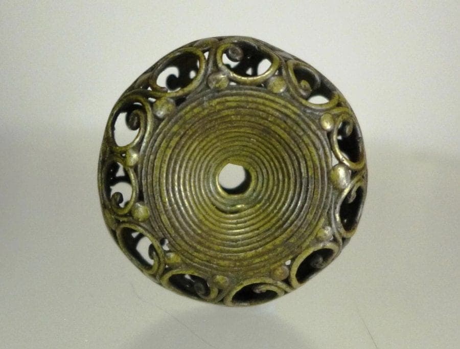Antique Japanese Bronze Ryusa Manju Netsuke