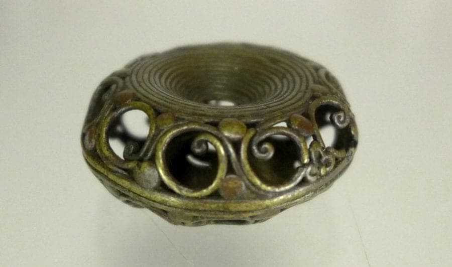 Antique Japanese Bronze Ryusa Manju Netsuke photo 3