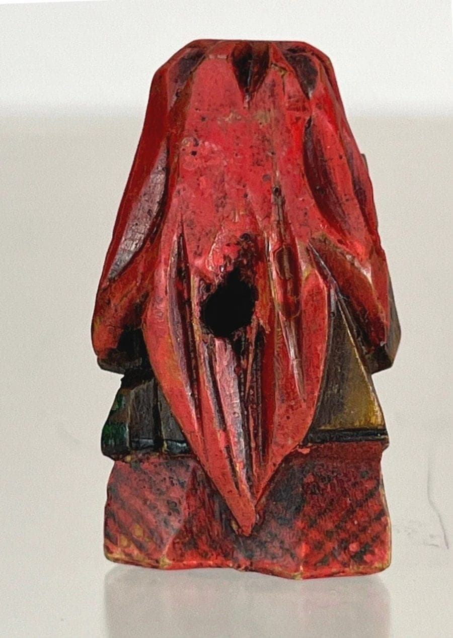 19th Century Japanese Matsu (Korean Pine Wood) Ittobori Netsuke: Shoju photo 5