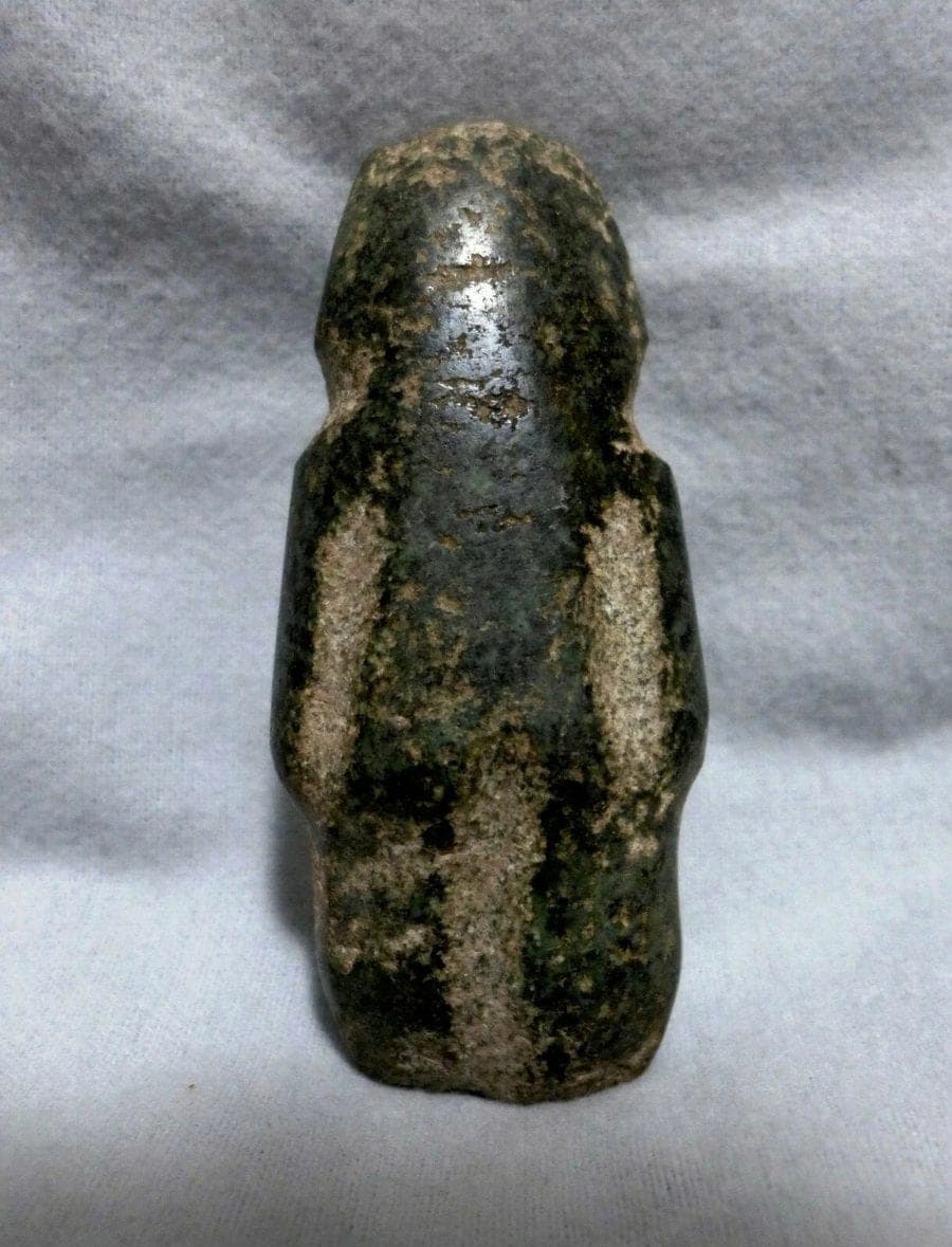 Ancient Pre-Columbian Guerrero Mezcala Jade Axe God Idol photo 2