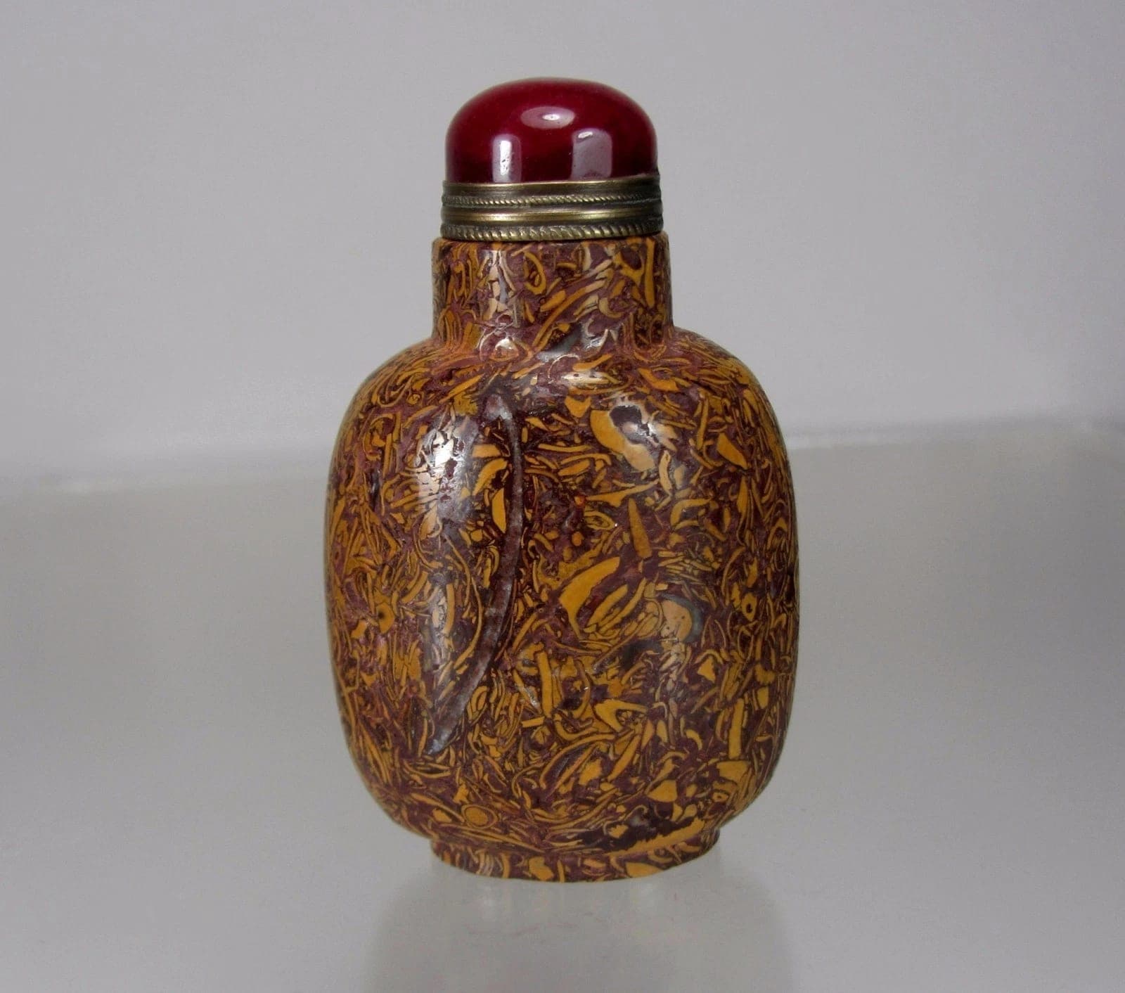 19th Century, Chinese Puddingstone Snuff Bottle - RARE photo 2