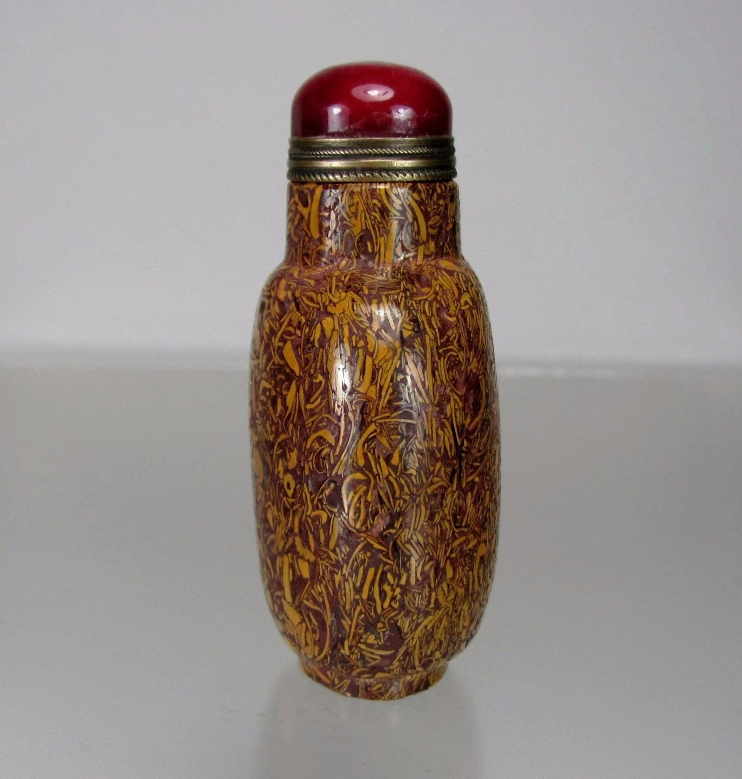 19th Century, Chinese Puddingstone Snuff Bottle - RARE photo 4