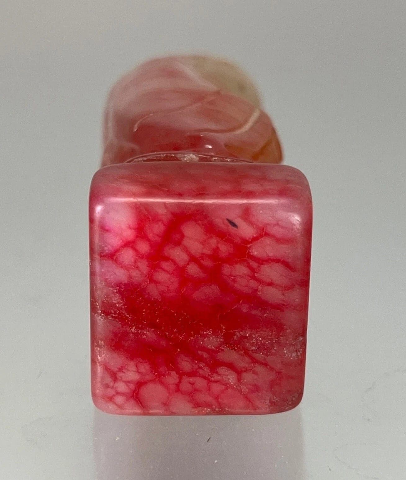 Chinese Carved Pink Jade Seal Stand - Shou Lao photo 8