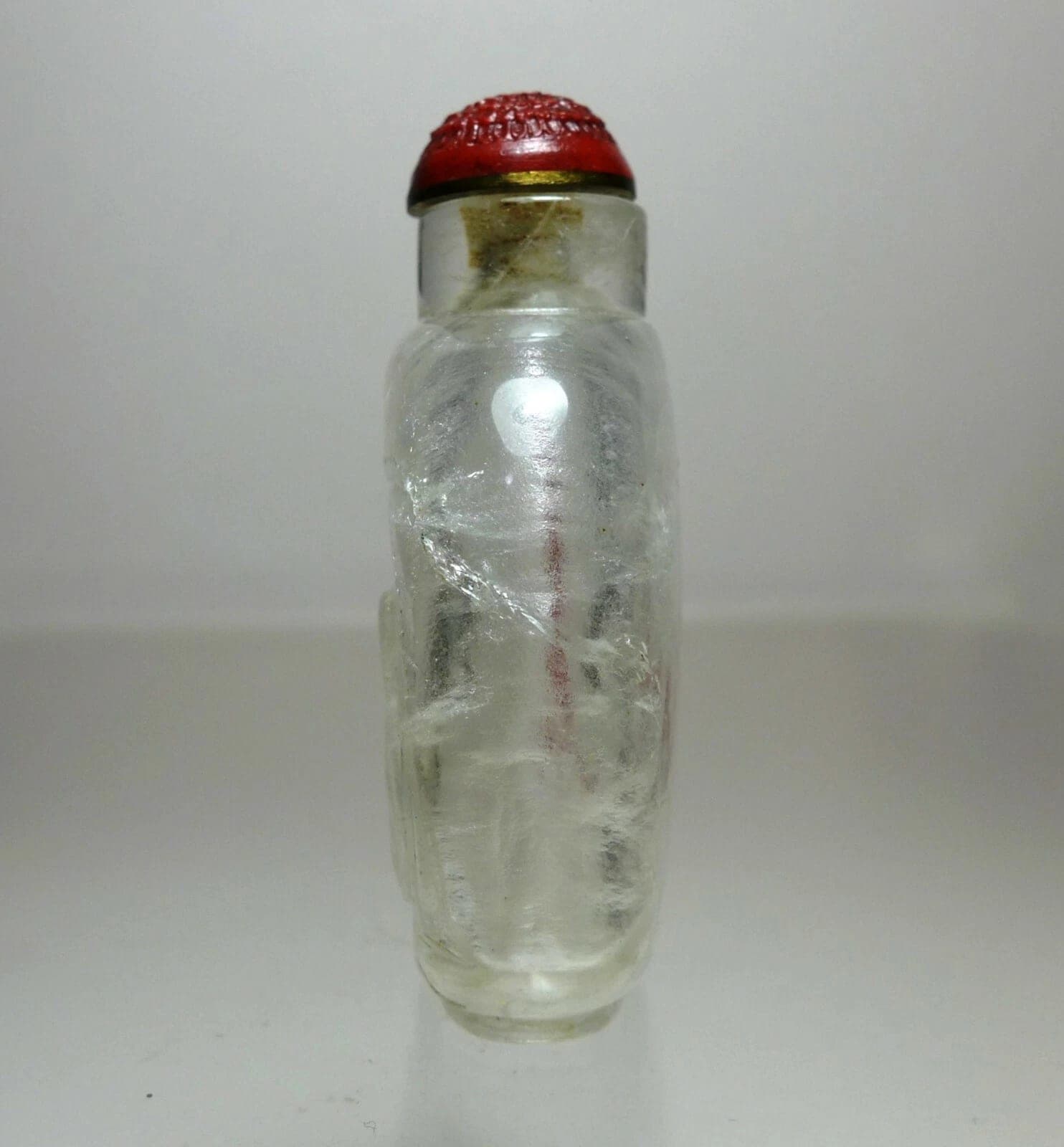 Carved Quartz Crystal Snuff Bottle - God of Longevity - 18/19th C. photo 4