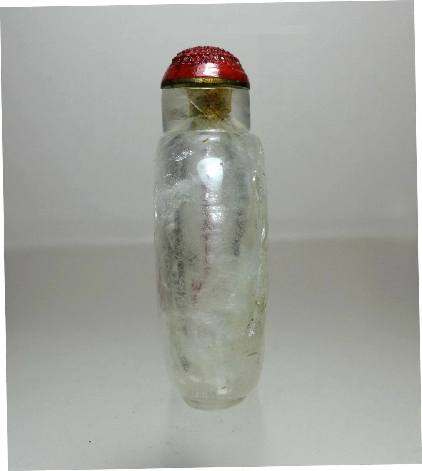 Carved Quartz Crystal Snuff Bottle - God of Longevity - 18/19th C. photo 5
