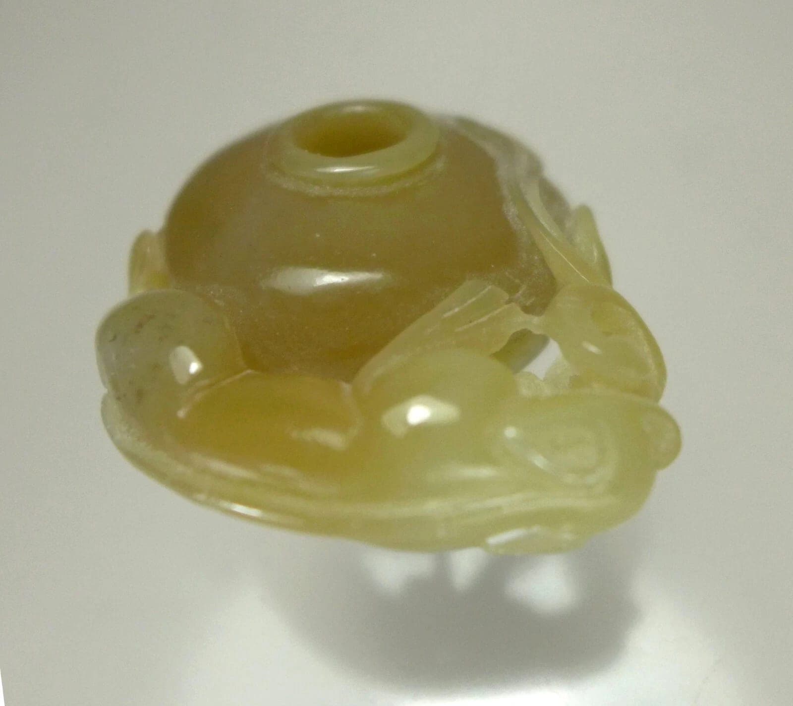 Antique Chinese Jade Brush Washer with Chilong Dragon photo 8