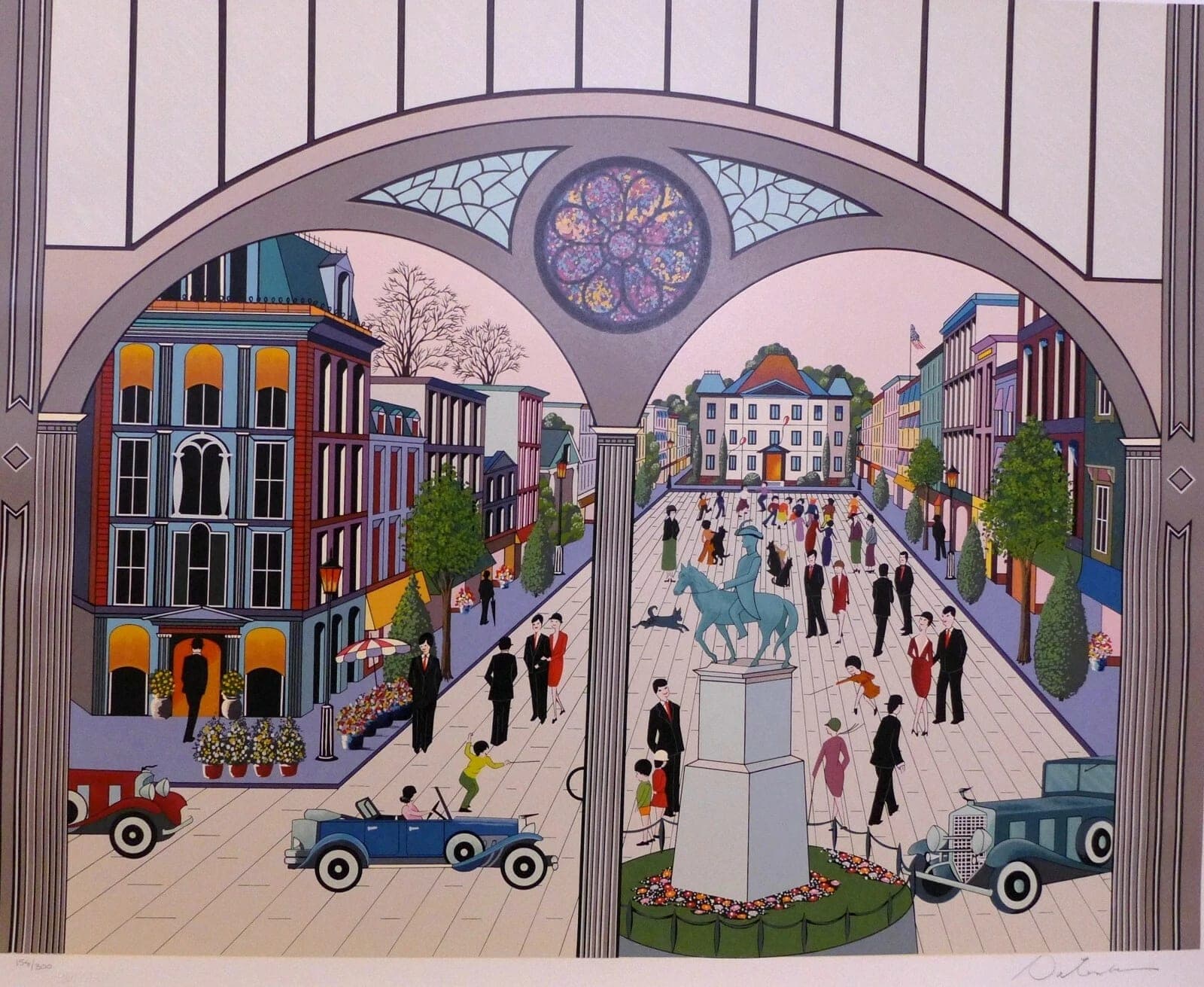 Nicky Watanabe, "Jackson Square",  Limited Author Sign/Number Serigraph