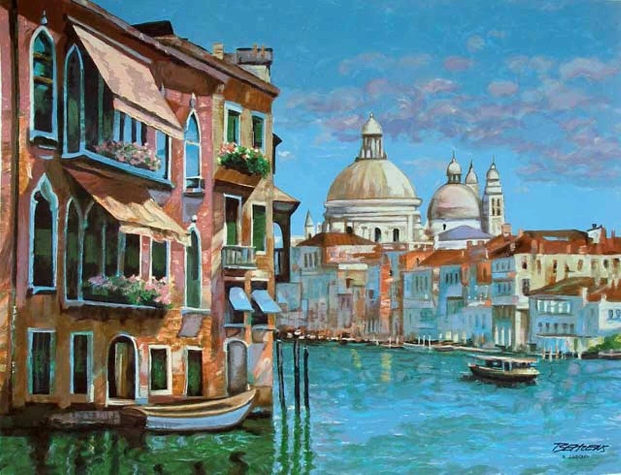 Howard Behrens, Hotel Venezia, Ltd Edition Serigraph