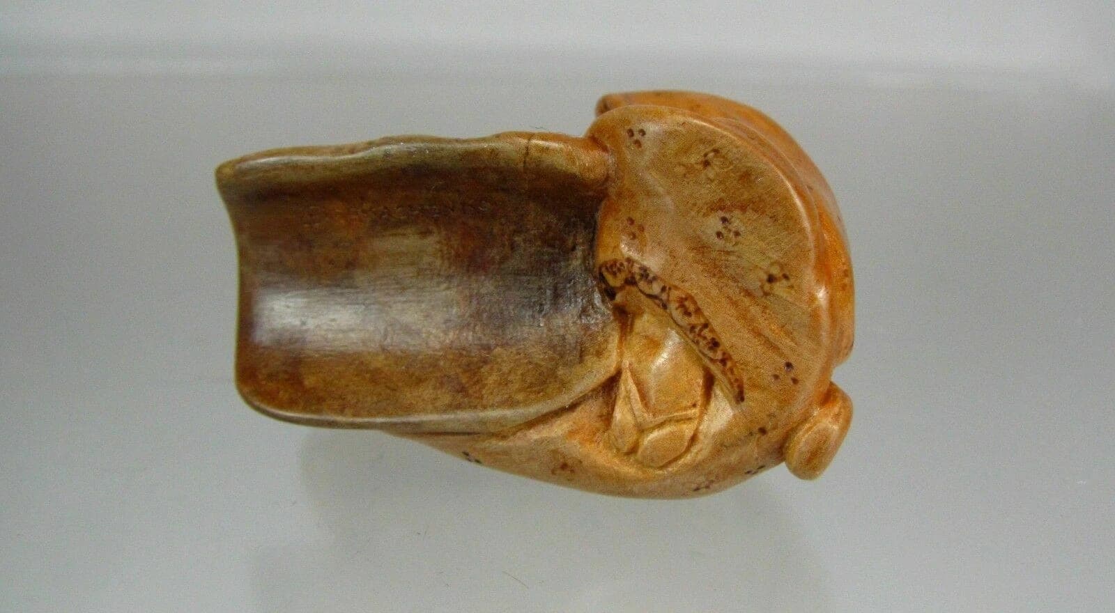 ALEXANDER DERKACHENKO, Contemporary Boxwood Netsuke, "Okame with Tengu Mask" photo 6