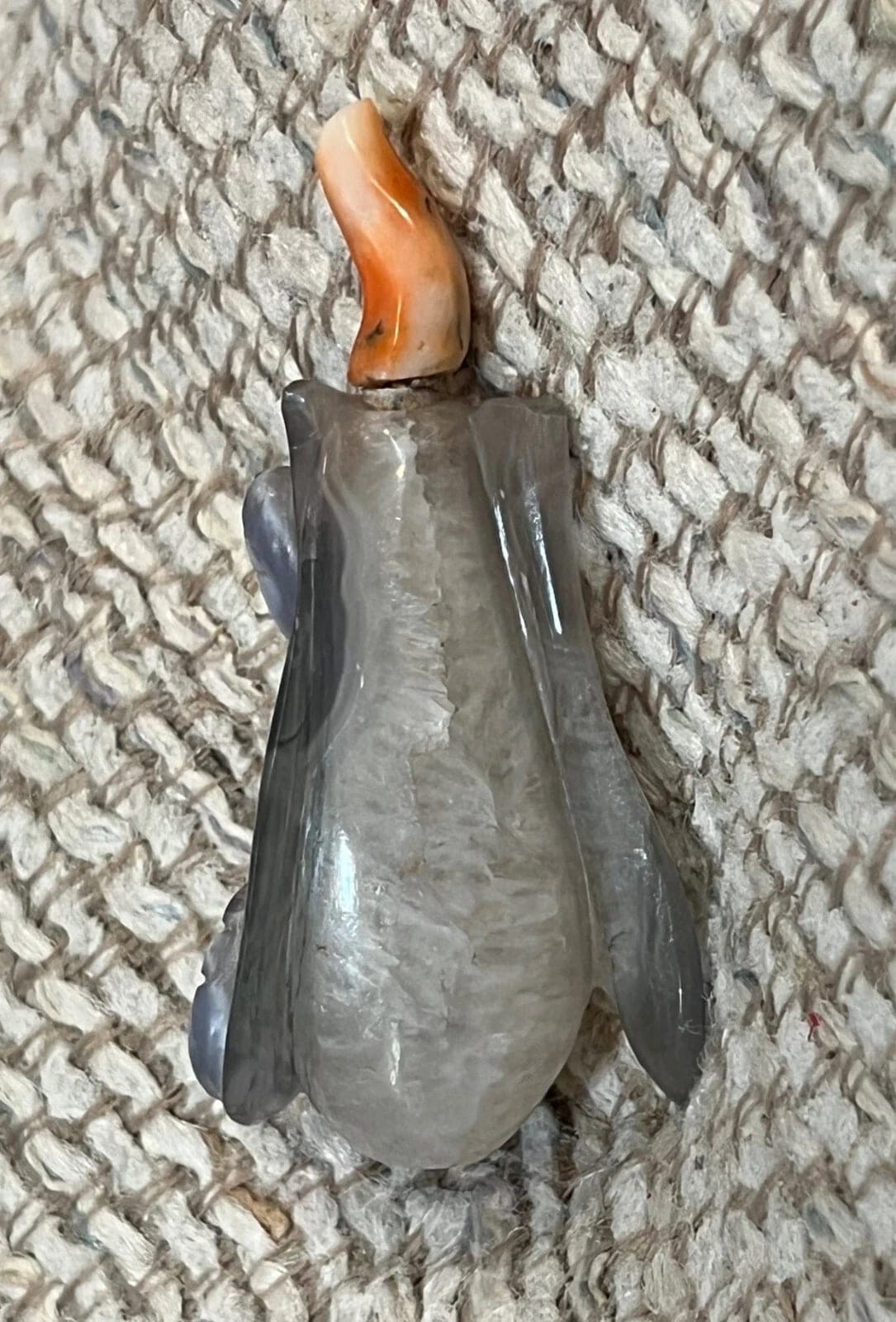 19th C. Rock Crystal Carved Snuff Bottle - Gourd, Leaves and Lady Bugs photo 4