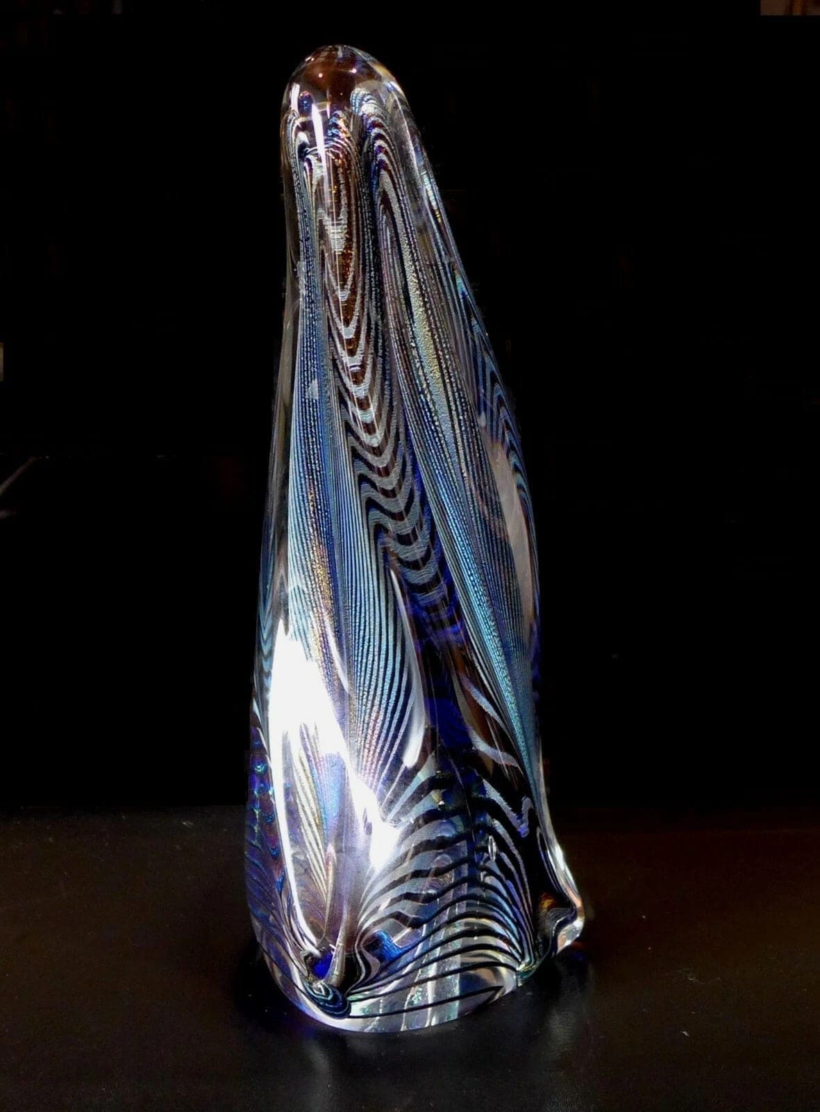ROLLIN KARG, Unique Dichroic Phallic Glass Sculpture, 14-Inch photo 2