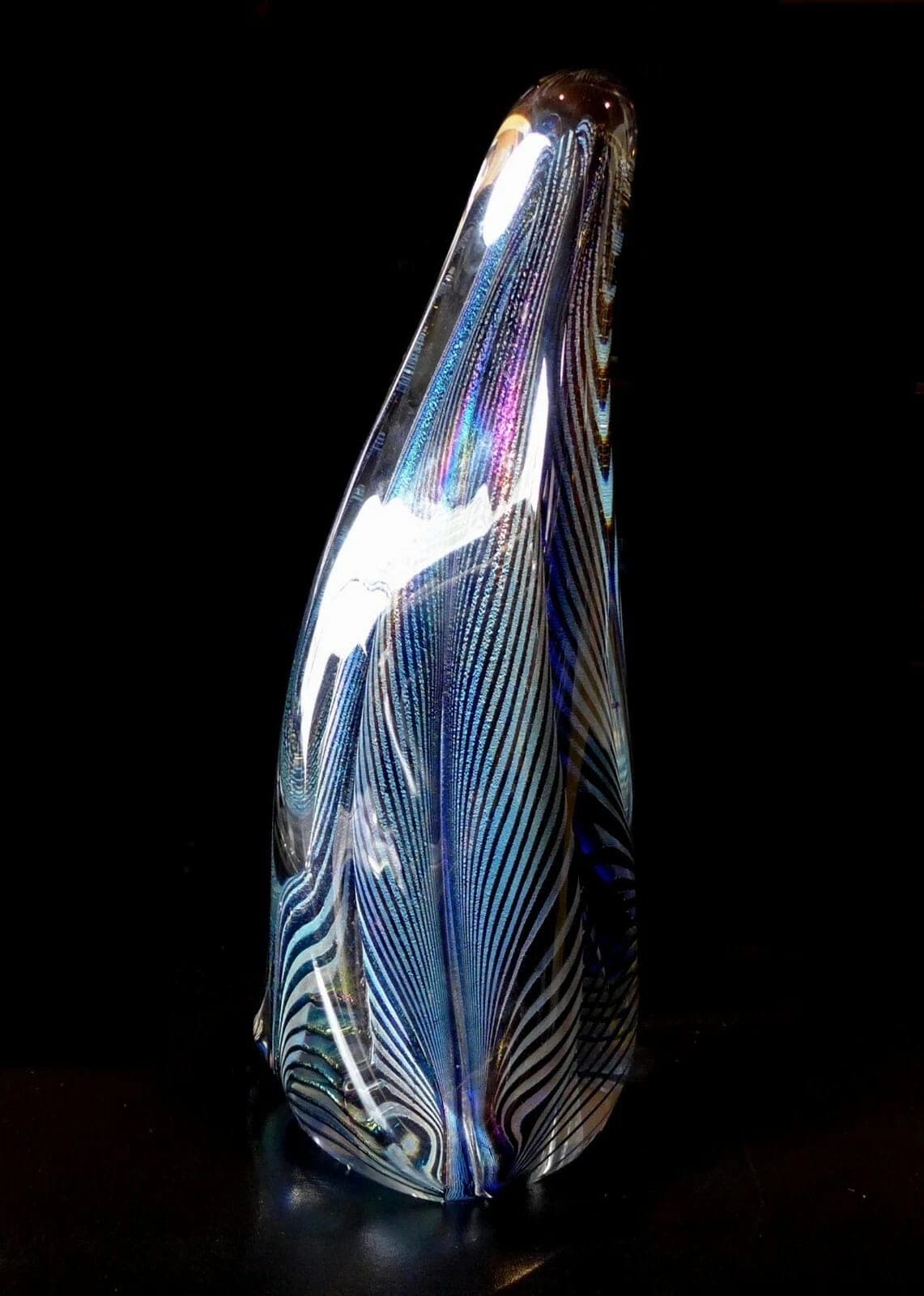 ROLLIN KARG, Unique Dichroic Phallic Glass Sculpture, 14-Inch photo 3