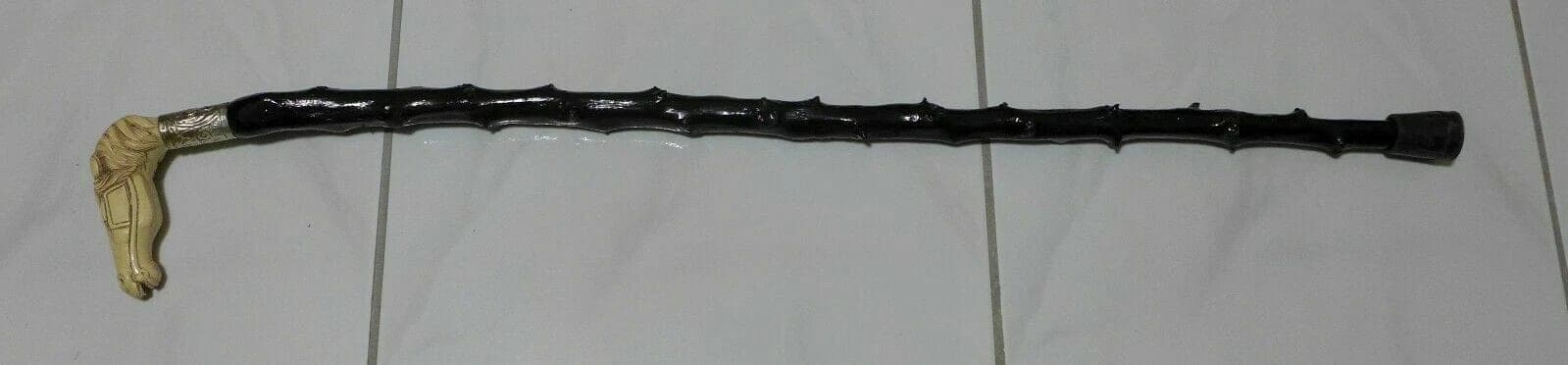 Carved HORSE HEAD Handle Cane with Irish Blackthorn Shaft, 36.4 inches photo 4