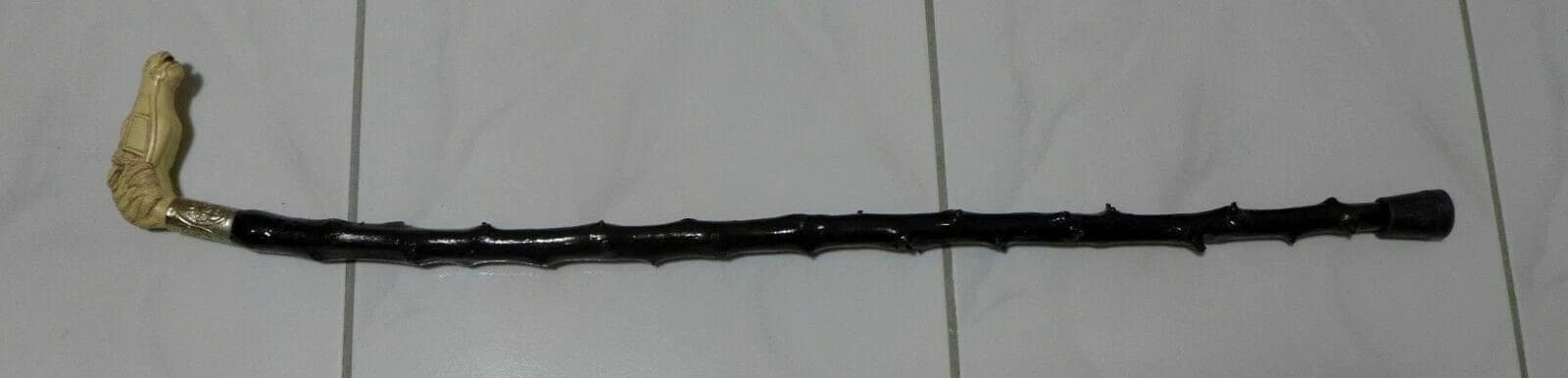 Carved HORSE HEAD Handle Cane with Irish Blackthorn Shaft, 36.4 inches photo 5