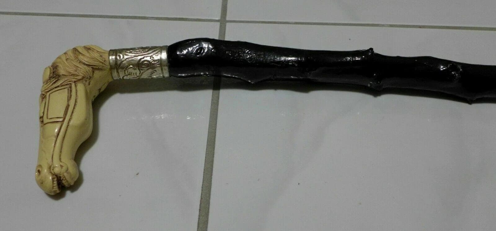 Carved HORSE HEAD Handle Cane with Irish Blackthorn Shaft, 36.4 inches photo 6