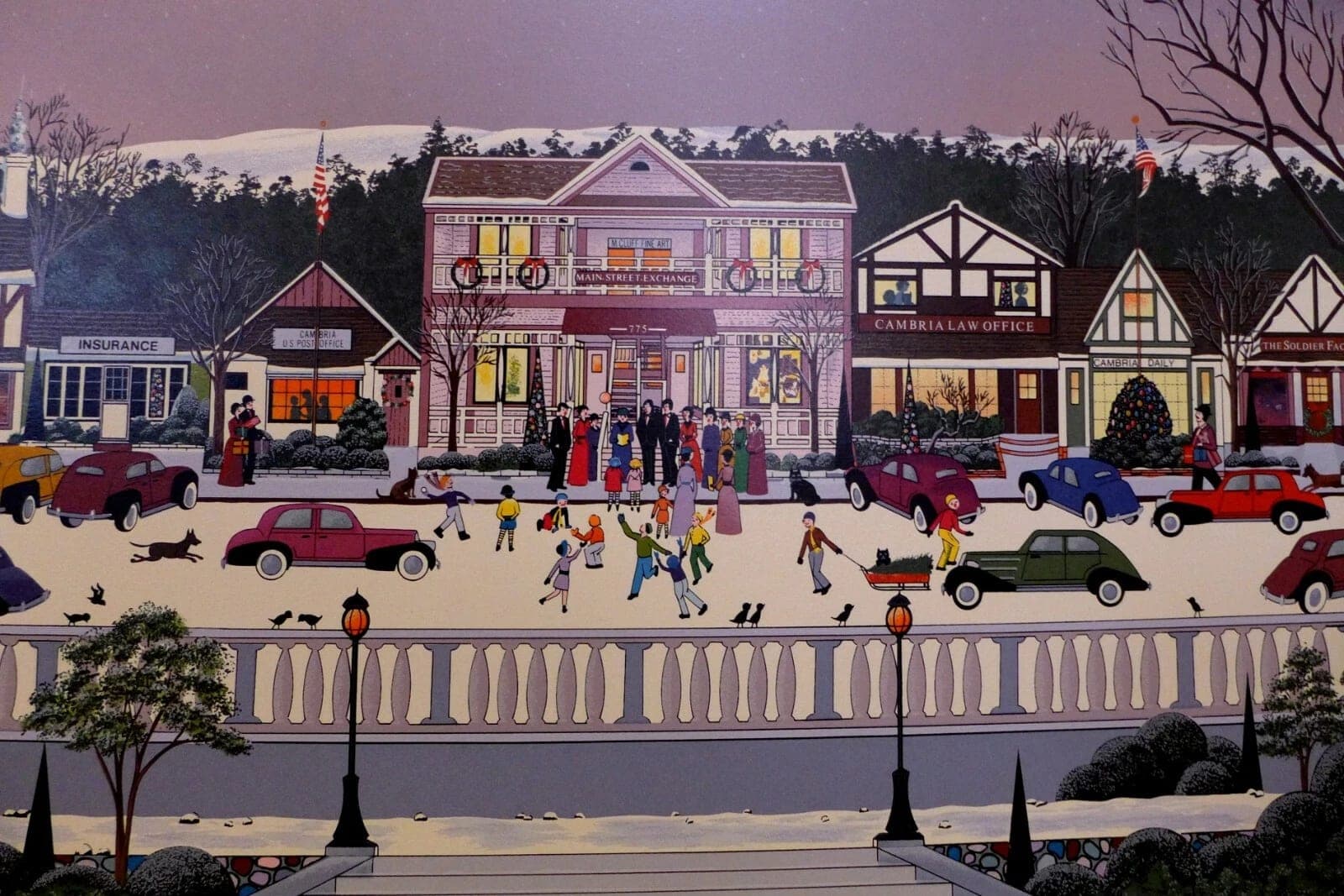 Nicky Watanabe, "Christmas in Cambria",  Limited Author Sign/Number Serigraph photo 2